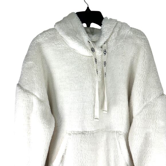 UGG Winola Oversized High Pile Fleece Hoodie Dress, size M/L, in cream cottage - Picture 3 of 8